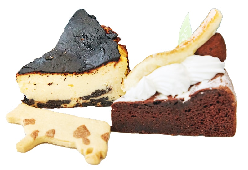 バスクチーズケーキと生チョコガトーショコラ