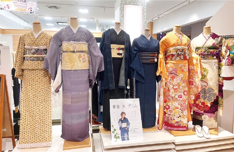 花きぬ_デニム着物