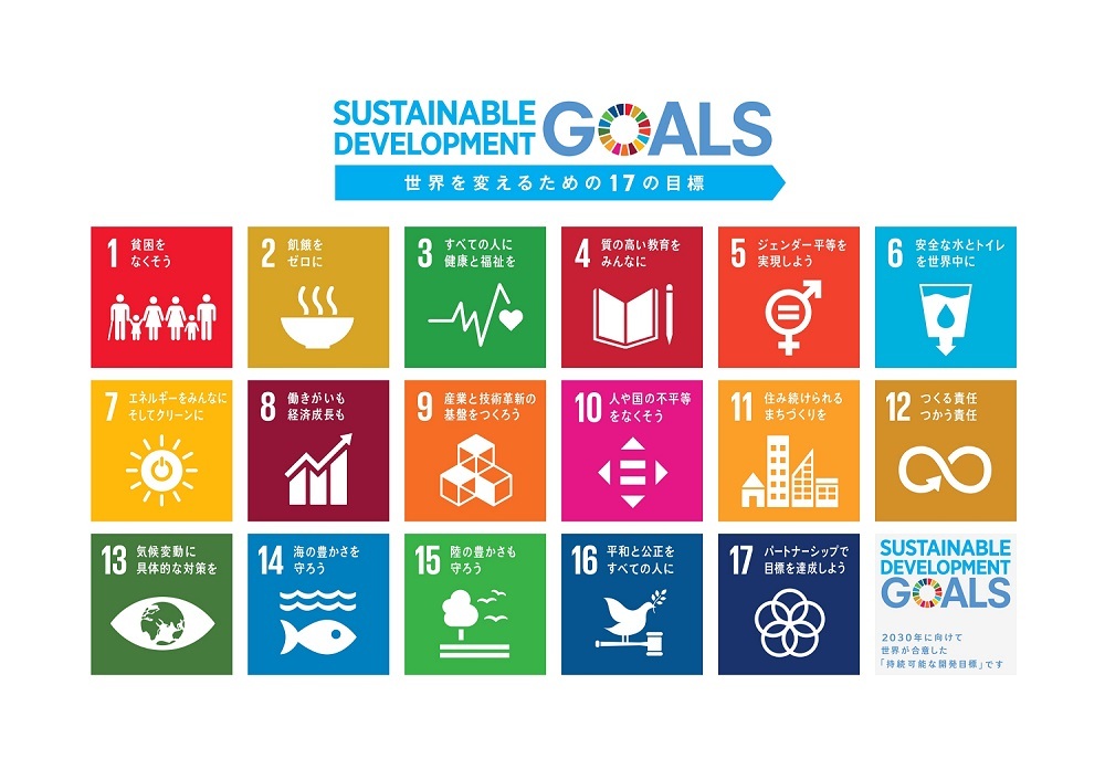 SDGs世界を変えるための17の目標の説明図