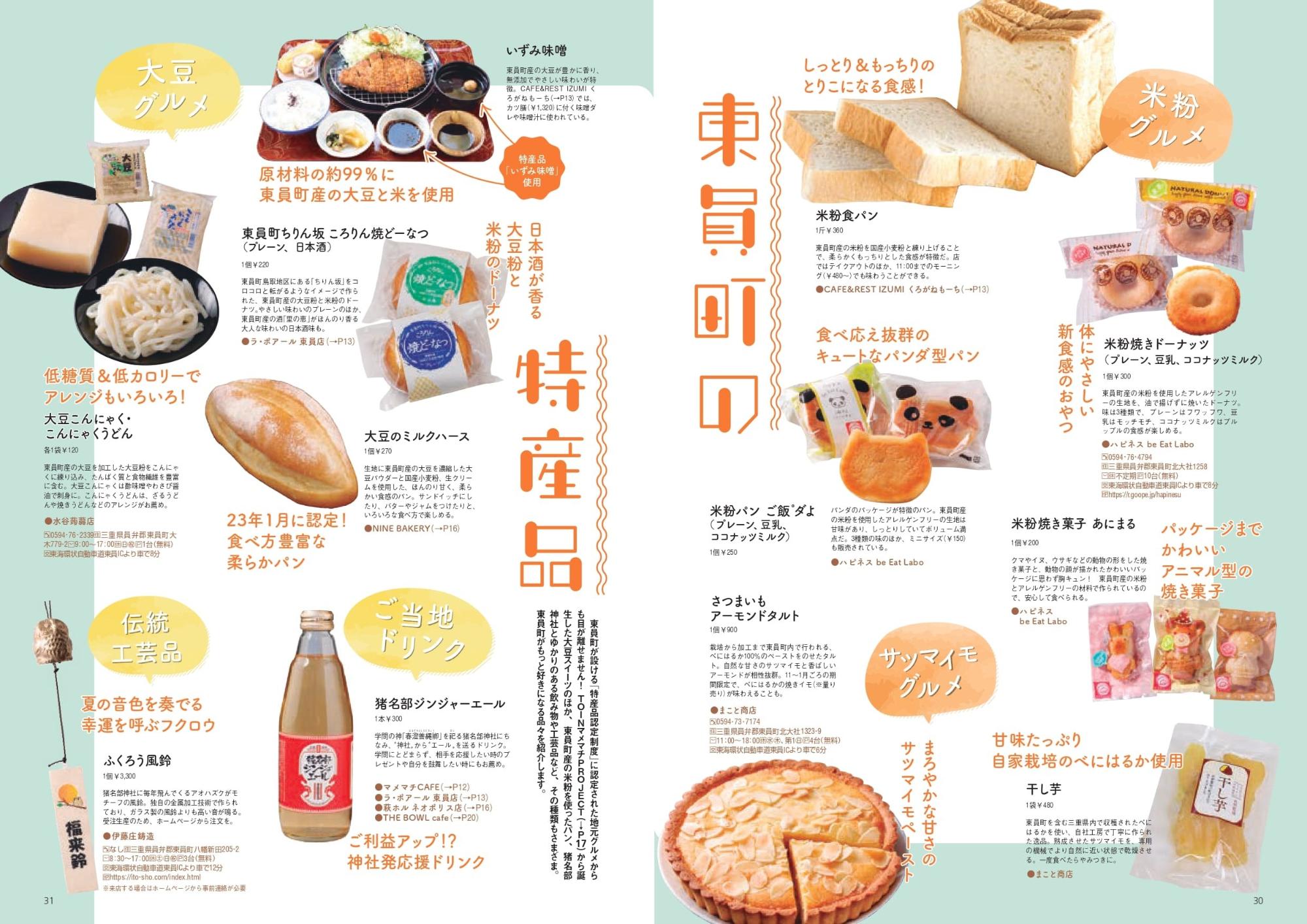 東員町の特産品の雑誌の紹介ページ